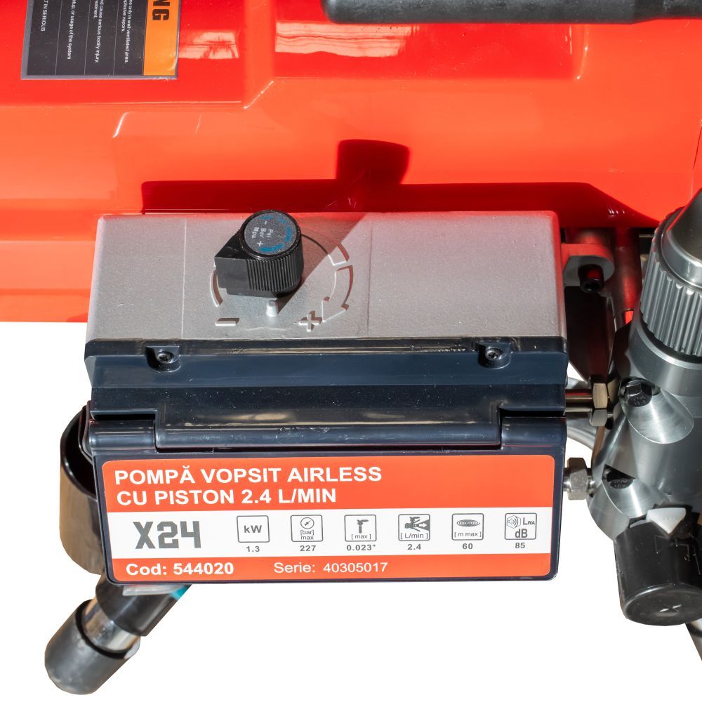 Pompa vopsit airless X24 cu piston debit 2.4L/min Pmax 227