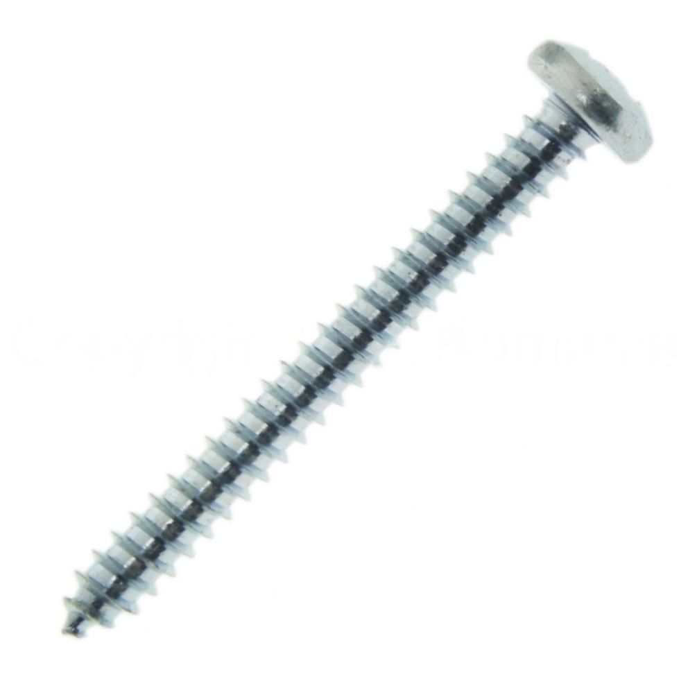 Surub autofiletant tabla/universal STCB cap bombat PH2 D-4.8mm L-32mm DIN7981C otel zincat alb
