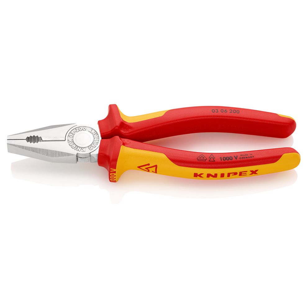 CLESTE COMBINAT IZOLAT 1000V 200 MM MANER BIMATERIAL KNIPEX ZE
