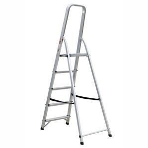 Scara tip biblioteca cu platforma SB 4+1 trepte H-1.00m Aluminiu ENERGO