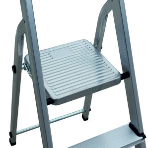 Scara tip biblioteca cu platforma SB 4+1 trepte H-1.00m Aluminiu ENERGO