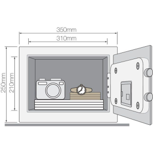 SEIF ELECTRONIC SECURITATE MEDIE 280X370X270 7.8 KG YALE
