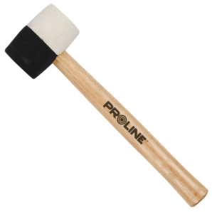 CIOCAN CAUCIUC 370 G ALB/NEGRU MANER LEMN PROLINE