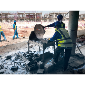 MASINA TAIAT PLACI/CARAMIDA/BOLTARI CU DISC DIAMANTAT EXPERT-500 TAIERE UMEDA DISC-500X25.4MM Hmax-235MM L-750MM 4.0KW-400V BATTIPAV