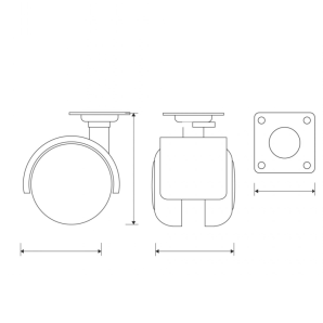 Rotila D-45mm cu placa s-38mm L-38mm neagra 45kg