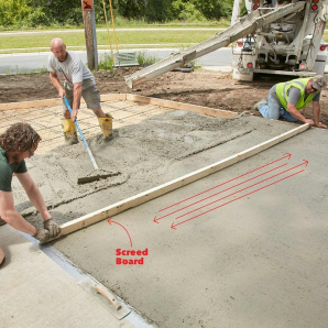 Sapa pentru tras si nivelat beton lama otel L-450mm fara coada MASS