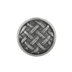 Buton metalic 1207 argint antic impletit