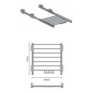 Suport pantaloni si curele pentru corp s-600mm gri ENERGO