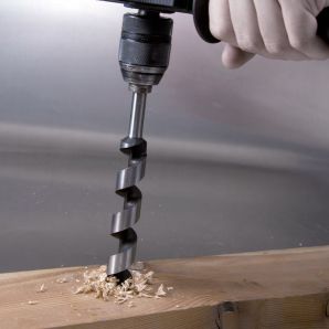 Burghiu lemn tip sfredel D-28mm L-360/460mm CrV prindere hexagonala RUKO