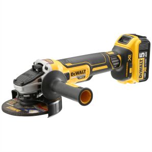 Polizor unghiular cu acumulator DCG405P2 disc D-125mm piulita clasica M14x22.2mm turatie fixa 9000rpm antirecul 18V/2x5.0Ah DEWALT