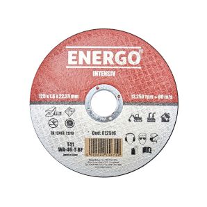 Disc abraziv taiere INTENSIV 125x22.2x1.6mm WA46T tip-41 inox otel set 10 bucati ENERGO