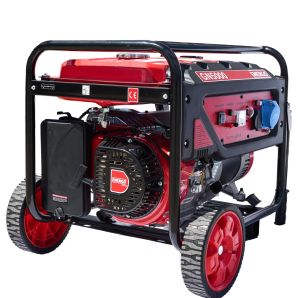 Generator portabil GN5000 cadru deschis cu roti Pmax 5.5kW/230V rezervor 25 L benzina cu AVR start manual ENERGO