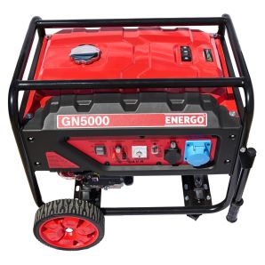 Generator portabil GN5000 cadru deschis cu roti Pmax 5.5kW/230V rezervor 25 L benzina cu AVR start manual ENERGO