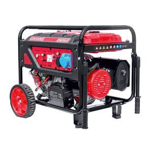Generator portabil GN5000E cadru deschis cu roti Pmax 5.5kW/230V rezervor 25L benzina cu AVR ATS optional start electric ENERGO