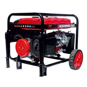 Generator portabil GN5000E cadru deschis cu roti Pmax 5.5kW/230V rezervor 25L benzina cu AVR ATS optional start electric ENERGO