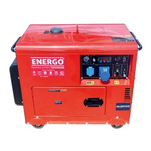 Generator portabil GN5000dE carcasat cu roti Pmax 5.0kW/230V rezervor 15L motorina ATS optional start electric ENERGO