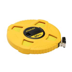 Ruleta banda fibra de sticla galbena L-30m latime 12.7mm cu manivela STANLEY