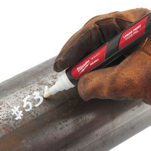 Marker cu vopsea INKZALL alb varf rotund MILWAUKEE