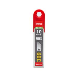 Lama cutter LC-187 dreptunghiulara latime 18mm L-100mm material otel 60C cu 7 segmente 10 bucati ENERGO