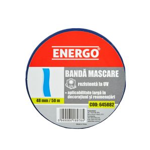 Banda mascare adeziva BM 2360 hartie albastra latime 48mm L-50m g-0.12mm rezistenta UV ENERGO