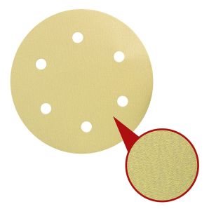 Disc abraziv autoadeziv DHE INTENSIV D-225mm granulatie R 100 oxid aluminiu suport hartie 6 orificii glet/chit/vopsea/lemn ENERGO
