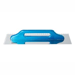 Gletiera zimtata ULC tip elvetian lama inox 480x130mm dantura 8x8mm cu maner lemn ENERGO