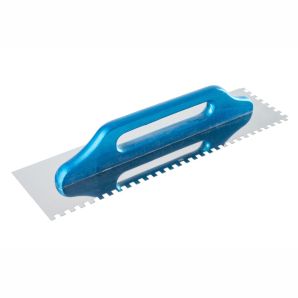 Gletiera zimtata ULC tip elvetian lama inox 480x130mm dantura 8x8mm cu maner lemn ENERGO