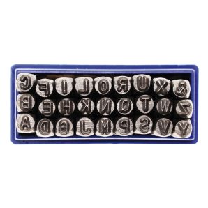 Set poansoane litere inaltime caracter 8 mm litere mari standard 27 piese BGS