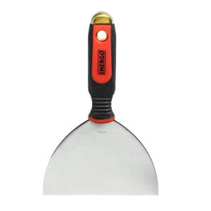 Spaclu SG-121 lama inox latime 150mm grosime 0.5mm cu maner ergonomic si bit pentru gips carton ENERGO