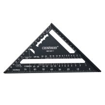 Echer multifunctional 180mm gradat din plastic pentru uz general CROWNMAN