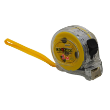 Ruleta banda otel alba acoperita nylon L-3m latime 16mm gradatie ambele parti carcasa transparenta CROWNMAN