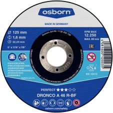 Disc abraziv taiere PERFECT 125x22.2x1.6mm A46R tip-41 inox otel OSBORN