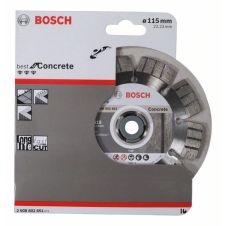 Disc diamantat taiere BEST-CONCRETE 115x22.2mm sector cu pastile-turbo beton-armat pavele boltari piatra-dura BOSCH