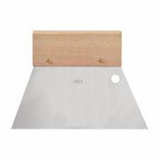 Spatula zimtata ULC lama inox latime 180mm grosime 0.5mm dantura 1.7x1.4mm tip TKB A2 cu maner lemn ENERGO