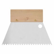 Spatula zimtata ULC lama inox latime 180mm grosime 0.5mm dantura 4x4mm tip TKB C1 cu maner lemn ENERGO