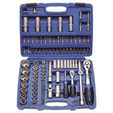 Trusa chei tubulare SCL-M mixta 4-32mm patrat 1/4"-1/2" 95 piese BGS