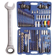 Trusa chei tubulare SCL-M mixta 4-32mm patrat 1/4"-1/2"-3/8" 218 piese BGS