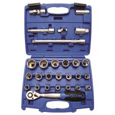 Trusa chei tubulare SCL-M hexagon 8-32mm patrat 1/2" 27 piese BGS ZE