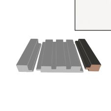 Profil inchidere riflaj MDF dreapta L-2800mm s-38mm g-18mm MATT 366 bianco AGT