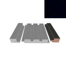 Profil inchidere riflaj MDF dreapta L-2800mm s-38mm g-18mm ST 723 negru AGT