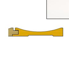 Profil inchidere riflaj MDF dreapta L-2800mm s-117mm g-18mm MATT 366 bianco AGT