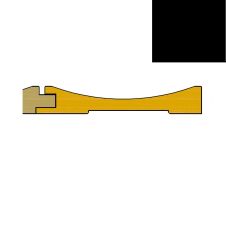 Profil inchidere riflaj MDF dreapta L-2800mm s-117mm g-18mm ST 723 negru AGT