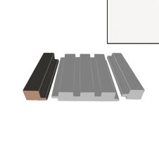 Profil inchidere riflaj MDF stanga L-2800mm s-35mm g-18mm MATT 366 bianco AGT