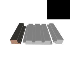 Profil inchidere riflaj MDF stanga L-2800mm s-35mm g-18mm ST 723 negru AGT