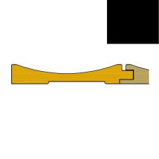 Profil inchidere riflaj MDF stanga L-2800mm s-122mm g-18mm ST 723 negru AGT