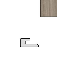 Profil inchidere riflaj MDF dreapta L-2800mm s-34mm g-12mm MATT 369 stejar german AGT