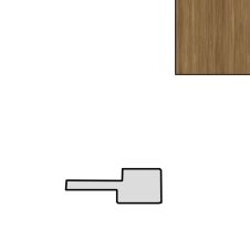 Profil inchidere riflaj MDF stanga L-2800mm s-26mm g-12mm MATT 3041 stejar peru AGT