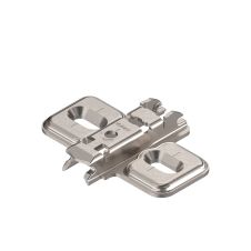 Placuta balama clip 37/32 in cruce H-0mm nichelat cu suruburi 173L6100 BLUM