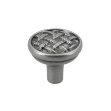 Buton metalic 1207 argint antic impletit
