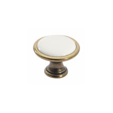 Buton metalic 1700 bronz antic portelan intreg